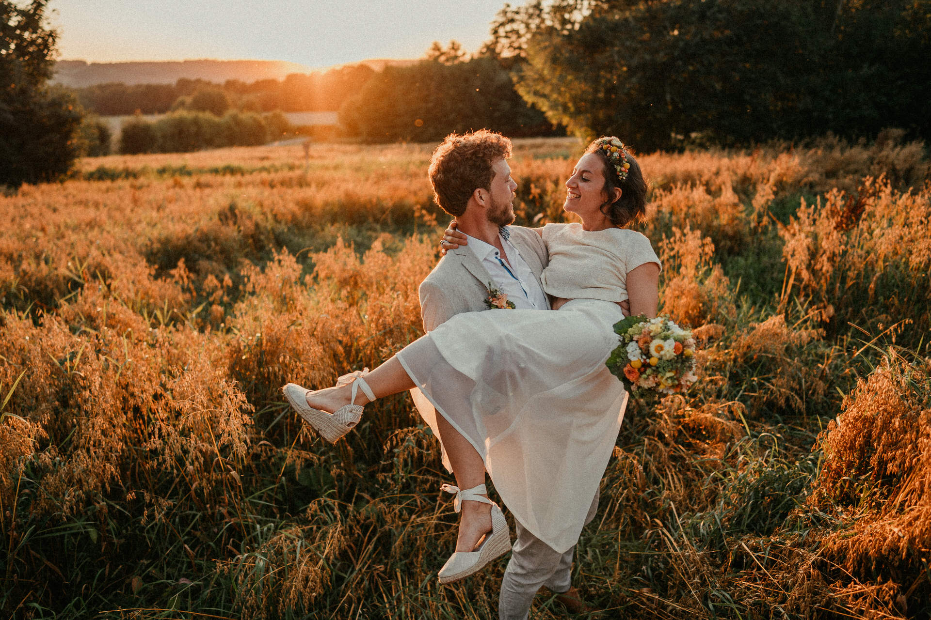 Hochzeitsfotografie Tipps - Nutze den Sonnenuntergang für gutes Licht